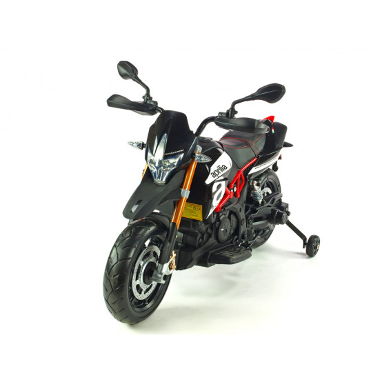 Aprilia Dorsoduro licenční elektrická motorka s EVA koly, nastavitelnými tlumiči a klíčky, ŠEDÁ
